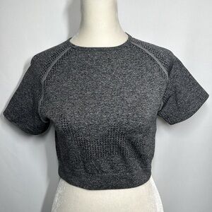 💜3/$15 Gray Cropped Workout Top